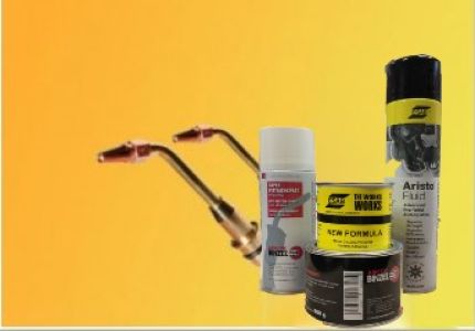 Welding equipment, supplies, solders logo